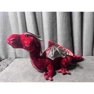 Douglas Plush Ruby Red Dragon Shimmer Stuffed Animal Metallic Wings Toy